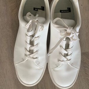 White leather sneakers